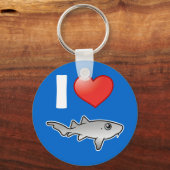 Porte-clés J'aime les requins infirmières (Recto)