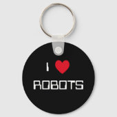 Porte-clés J'aime les robots (Recto)
