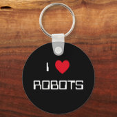 Porte-clés J'aime les robots (Recto)