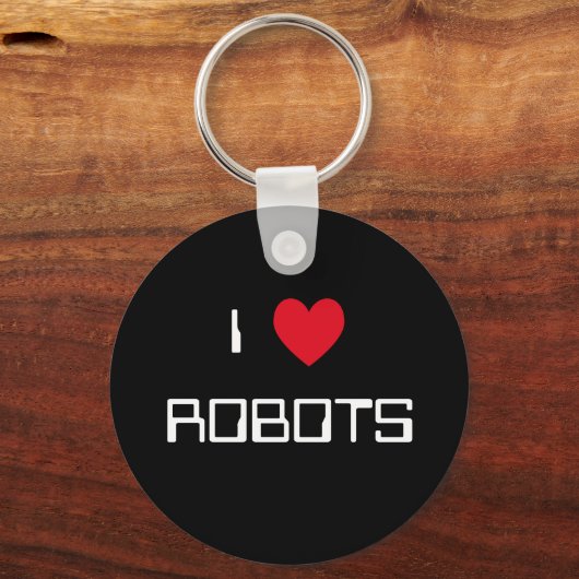Porte-clés J'aime les robots (Recto)