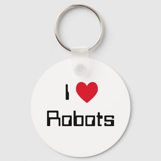 Porte-clés J'aime les robots (Recto)