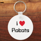 Porte-clés J'aime les robots (Recto)