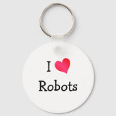 Porte-clés J'aime les robots (Recto)