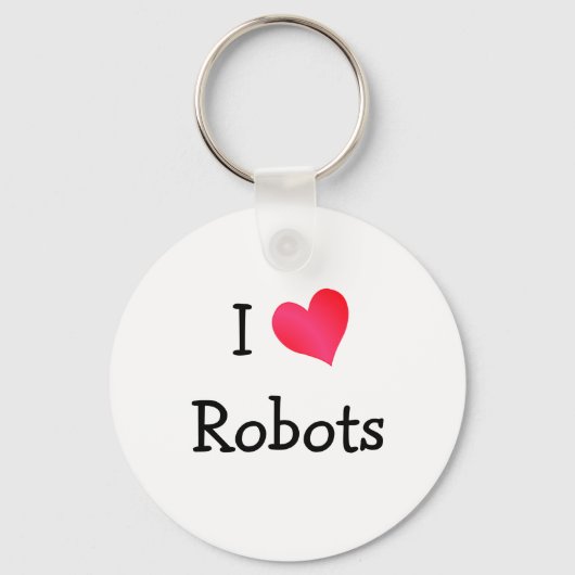 Porte-clés J'aime les robots (Recto)