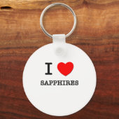 Porte-clés J'aime les saphirs (Recto)