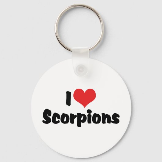 Porte-clés J'aime les scorpions cardiaques (Recto)