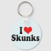 Porte-clés J'aime les skunks (Recto)