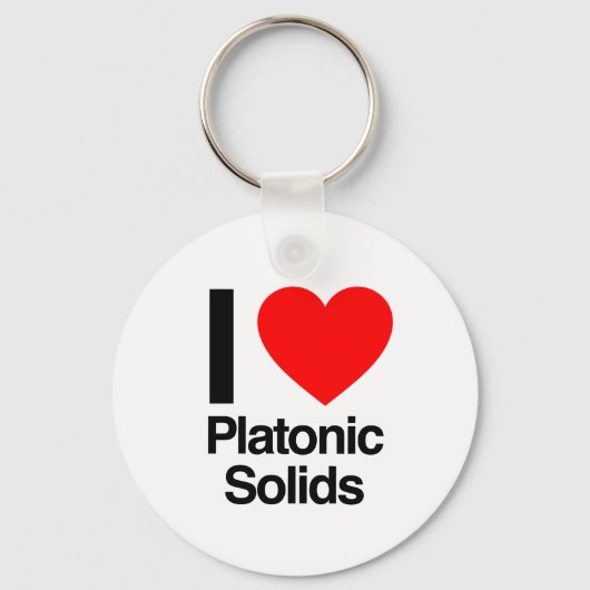 Porte-clés j'aime les solides platoniques (Recto)