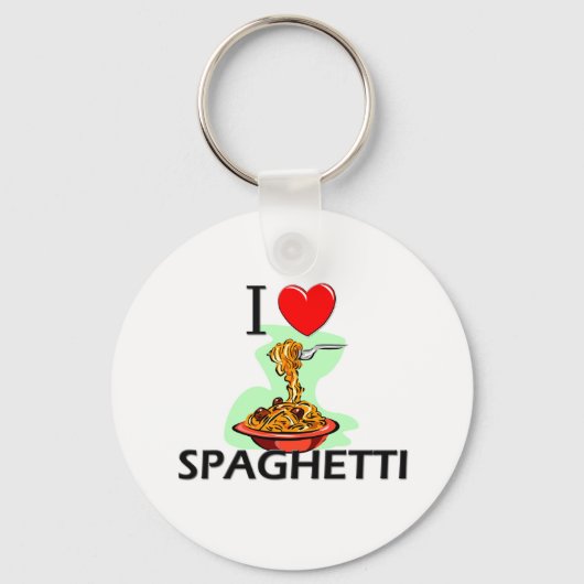 Porte-clés J'Aime Les Spaghetti (Recto)