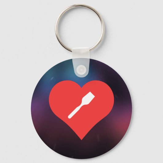 Porte-clés J'Aime Les Spatules En Bois (Recto)