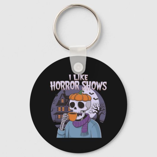 Porte-clés J'Aime Les Spectacles D'Horreur Design Graphique É (Recto)