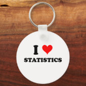 Porte-clés J'aime les statistiques (Recto)