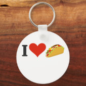 Porte-clés J'Aime Les Tacos Pour Les Amateurs De Taco (Recto)