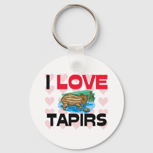 Porte-clés J'Aime Les Tapirs (Recto)