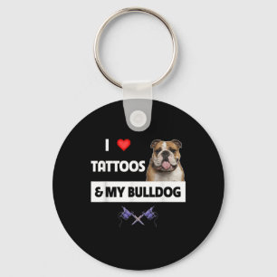 Porte-clés J'Aime Les Tatouages Et Mon Chien De Chien À Chien