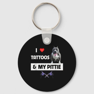 Porte-clés J'Aime Les Tatouages Et Mon Pittie Chien Pitbull M