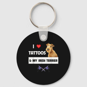 Porte-clés J'Aime Les Tattoos Et Mon Irlandais Terrier Chien 
