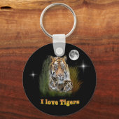 Porte-clés J'aime les tigres (Recto)