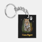 Porte-clés J'aime les tigres (Devant gauche)