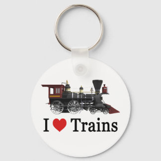 Porte-clés J'aime les trains