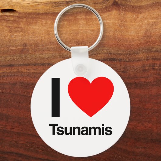 Porte-clés j'aime les tsunamis (Recto)