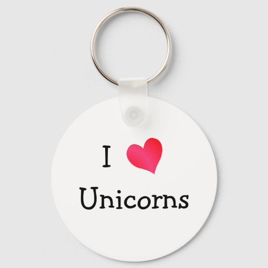 Porte-clés J'Aime Les Unicornes (Recto)