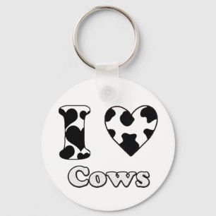 Porte-clés J'aime les vaches