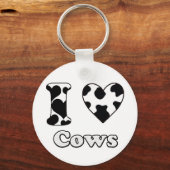Porte-clés J'aime les vaches (Recto)