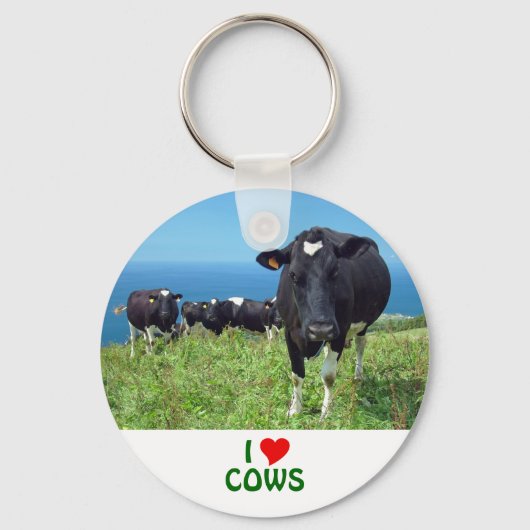 Porte-clés J'aime les vaches (Recto)