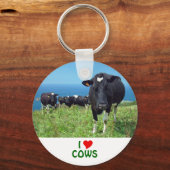Porte-clés J'aime les vaches (Recto)
