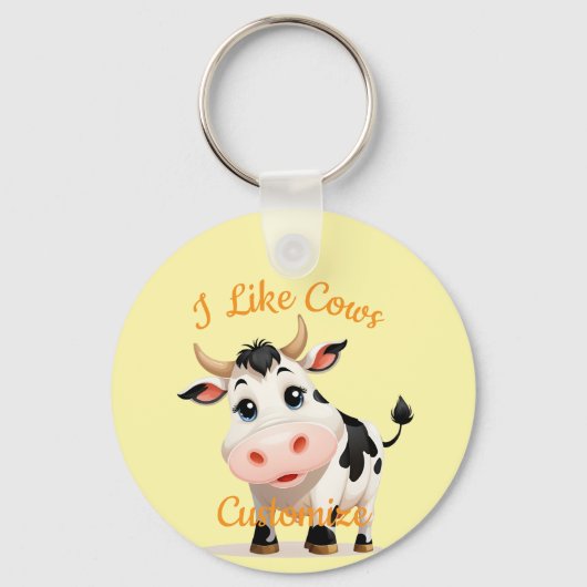 Porte-clés J'aime les vaches Art Thunder_Cove (Recto)