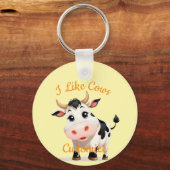 Porte-clés J'aime les vaches Art Thunder_Cove (Recto)