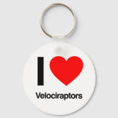 Porte-clés j'aime les vélocirapaces (Recto)