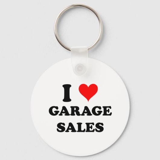 Porte-clés J'aime les ventes de garages (Recto)