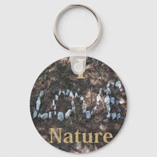 Porte-clés J'aime les vêtements et les cadeaux de la nature