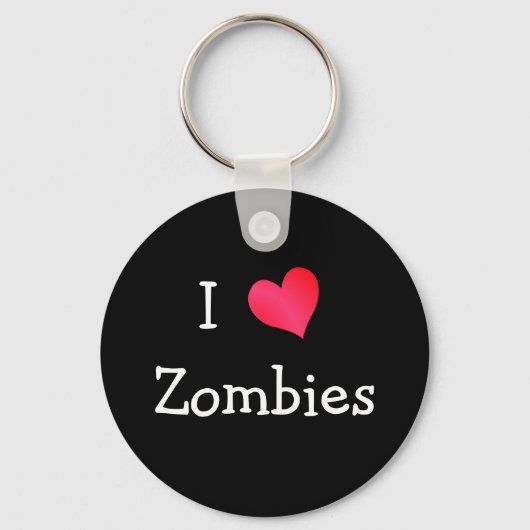 Porte-clés J'aime les zombies (Recto)