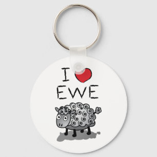 Porte-clés J'Aime L'Ewe ! Saint Valentin