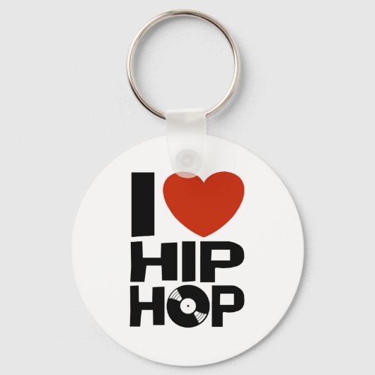 Porte-clés J'aime l'Hip hop (Recto)