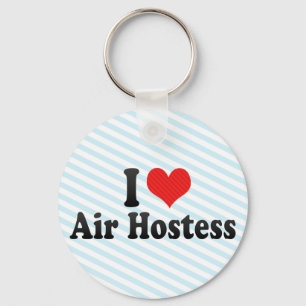 Porte-clés J'aime l'hôtesse de l'air