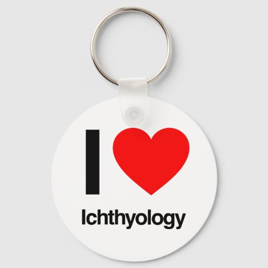 Porte-clés j'aime l'ichthyologie (Recto)