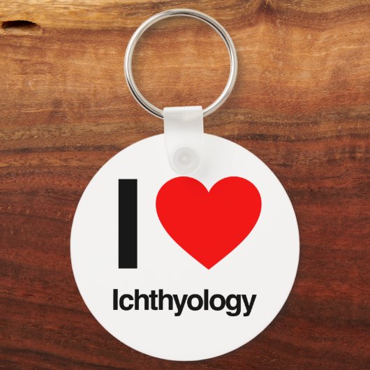 Porte-clés j'aime l'ichthyologie (Recto)