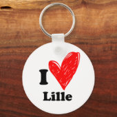 Porte-clés J'aime Lille (Recto)
