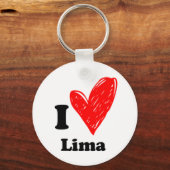 Porte-clés J'aime Lima (Recto)