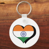 Porte-clés J'aime l'Inde (Recto)