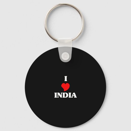 Porte-clés J'aime l'Inde (Recto)