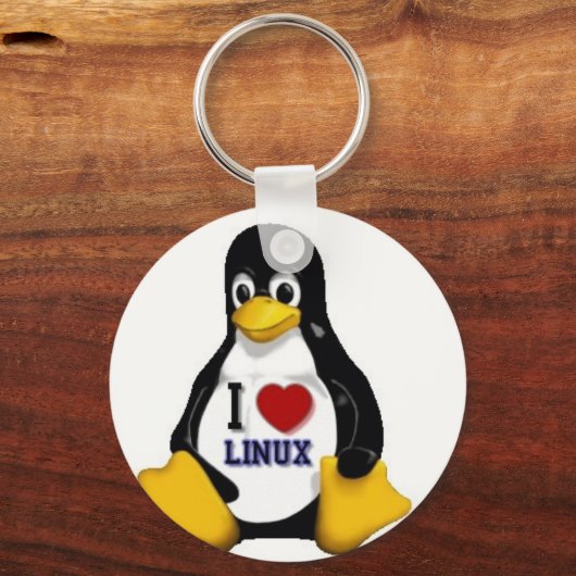 Porte-clés J'aime Linux (Recto)