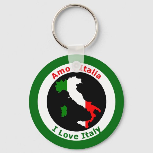 PORTE-CLÉS J'AIME L'ITALIE (Recto)