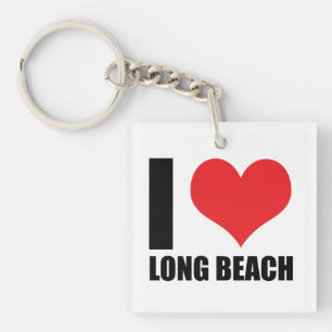 Porte-clés J'aime Long Beach