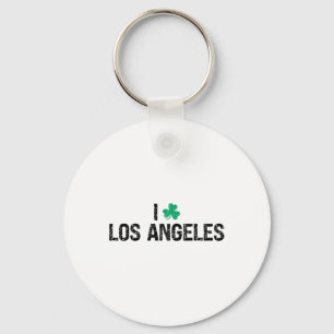 Porte-clés J'aime Los Angeles Trèfle Shamrock Saint-Patrick