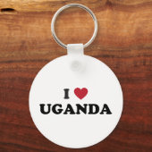 Porte-clés J'aime l'Ouganda (Recto)